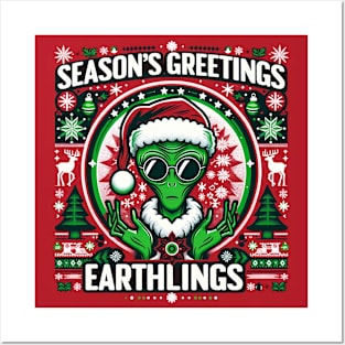 Extraterrestrial Christmas: Festive Greetings Posters and Art